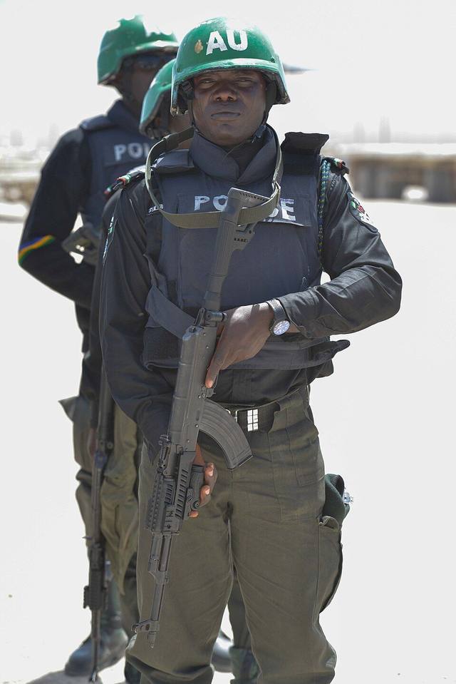 Armed officers of the Nigeria Police Force