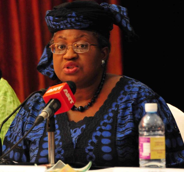 Ngozi Okonjo-Iweala speaking at a conference