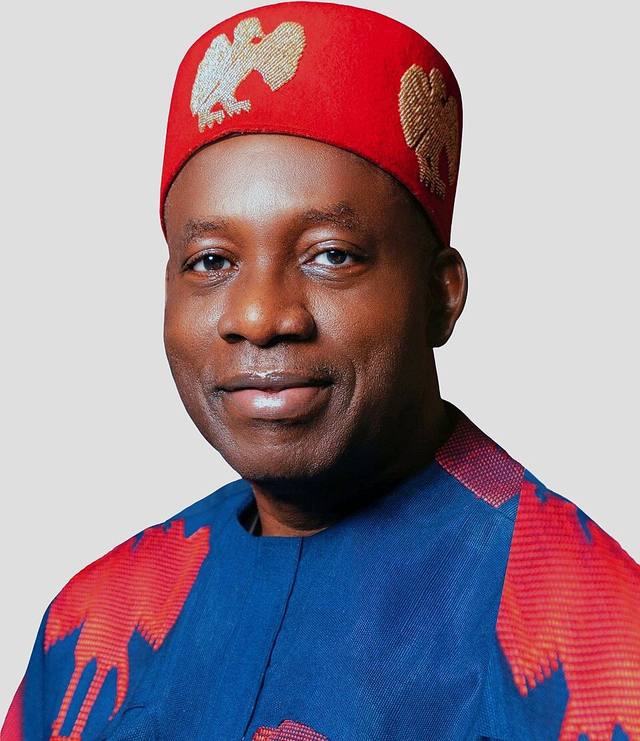 Anambra governor Charles Soludo in a red cap