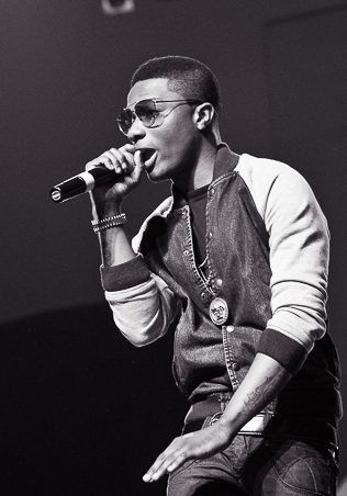 Wizkid performing at a concert