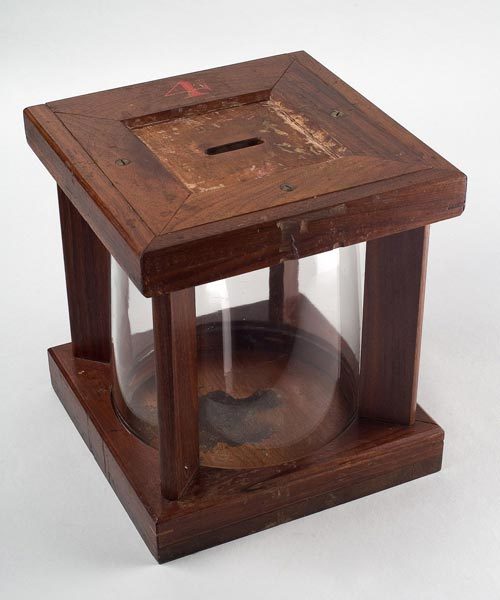 A glass ballot box